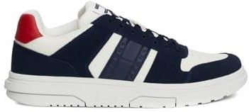 Tommy Jeans Męskie buty The Brooklyn Mix MAT. (EM0EM01457) Low-Top Sneaker, Blue (Dark Night Navy), 48 EU, Blue Dark Night Navy, 48 EU