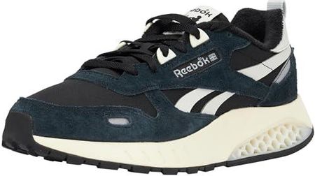 Reebok Klasyczne skórzane buty sportowe unisex z heksalitu, Core Black Steely Fog F23 Alabaster, 36.5 EU