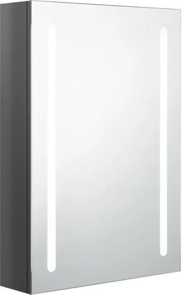 Zakito Europe Szafka Z Lustrem Led 50x13x70 Lśniący Szary (ZE326498)