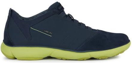 Geox Męskie buty U Nebula B Sneakers, granatowe/limonkowe, 41 EU