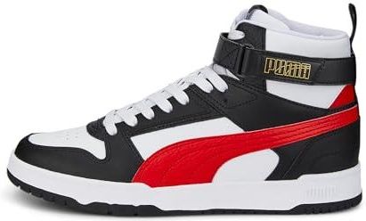 PUMA Gra Rbd Adidasy Unisex, Puma White High Risk Red Puma Black Puma Team Gold, 38.5 EU