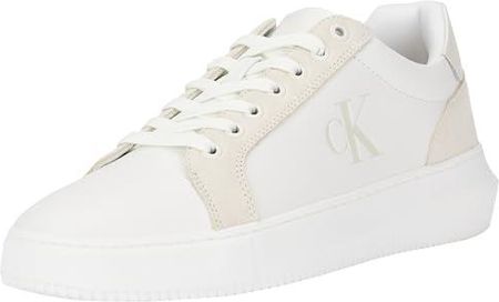 Calvin Klein Jeans Męskie buty sportowe Chunky Cupsole Authentic YM0YM01123, białe (jasna biel/kremowa biel), 45 EU, Biały jasny biały kremowy biały,