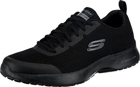 Skechers Skech-air Dynamight męskie sneakersy, Czarne dzianinowe syntetyczne czarne wykończenie, 43 EU