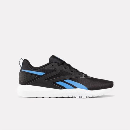 Reebok Męskie sneakersy FLEXAGON Energy TR 4, czarne/niebieskie (kinetic blue), obuwie białe, rozmiar 42, Czarny Kinetic Blue Obuwie Białe, 42.5 EU