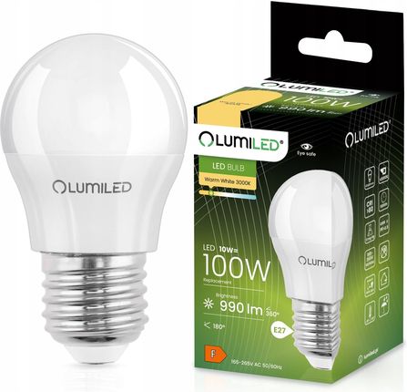 Lumiled Żarówka LED P45 E27 10W = 100W 990lm 3000K 180° Mleczna CCD