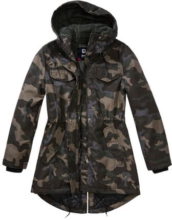 Damska kurtka zimowa Brandit Marsh parka z kapturem, darkcamo