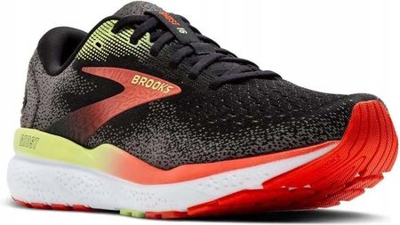 Brooks Ghost 16 Sneaker męskie 45 EU, Czarny mandaryński czerwony zielony, 45 EU