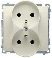 Zdjęcie Simon Gniazdo BMGZ2M.01/12 BASIC M podwójne+0 beż - Wronki