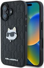 Karl Lagerfeld Klhcp16Spgklchpk Iphone 16 6.1" Czarny/Black Hardcase Monogram Choupette Head Pin - zdjęcie 1