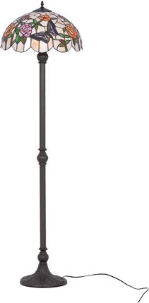 Unikalna lampa podłogowa, dekoracyjny witraż K-F16835 z serii ROSE