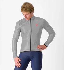Castelli Kolarska Kurtka Przeciwwiatrowa - Squall Shell - Srebrny 3Xl