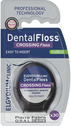 ELGYDIUM Clinic DENTALFLOSS Crossing Floss – nić dentystyczna do aparatów ortodontycznych i implantów