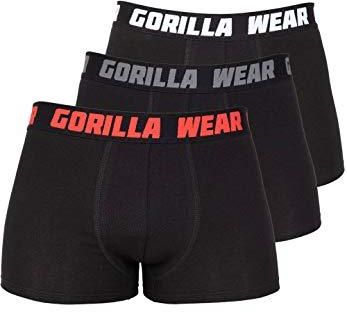 Gorilla Wear Bokserki 3-pak – oddychające, lekkie, wygodne majtki z logo z bawełny, spandex, atrakcyjny krój, ściśle funkcjonalne, rozmiar XXL