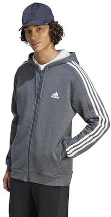 adidas Męska bluza dresowa z kapturem, Ciemnoszary wrzos, 3XL