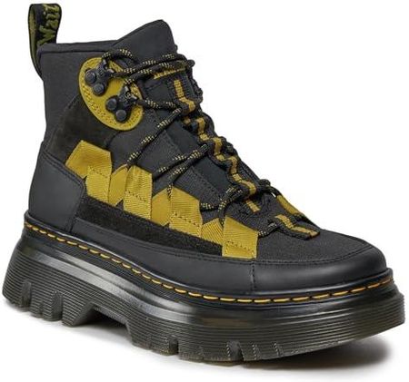 Dr. Martens 8 Eye Boot, Płazy Unisex-Dorosły, Black Lapstone & Black Poly Rip Stop, 45 EU, Black Lapstone Black Poly Rip Stop, 45 EU