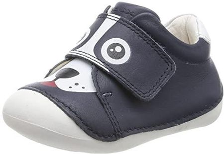 Geox Buty dziecięce B TUTIM First Walker Shoe, granatowe/białe, 21 EU, granatowy biały (navy white), 21 EU