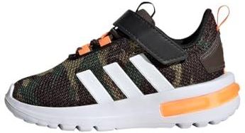 adidas Racer Tr23 El I, Shoes-Low (Non Football) Unisex-Bimbi 0-24, Shadow Olive Ftwr White Screaming Orange, 23.5 EU