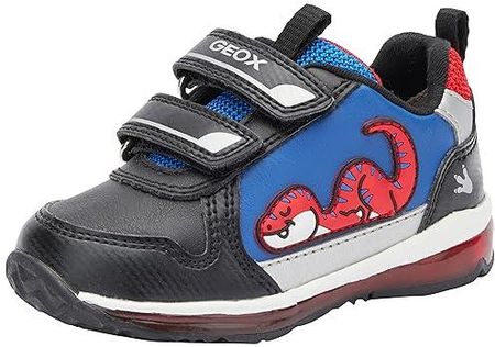 Geox Baby Chłopcy B Todo Boy Sneaker, Black Red, 20 EU