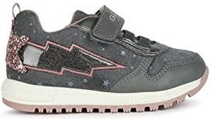 Geox Baby-Mädchen B ALBEN Girl A Sneaker, DK Grey/Rose, 24 EU