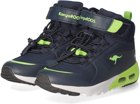 KangaROOS Kids Hightop-Sneaker KX-HYDRO DK NAVY/LIME w rozmiarach 28-37