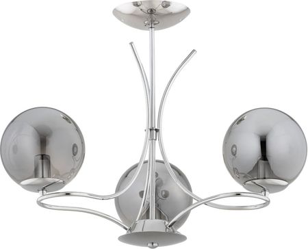 Alfa Sentia 62385 Lampa Wisząca Zwis Żyrandol Nowoczesny Elegancki Klasyczny Glamour Klosz Szklany Kule 3X10W E14 Chrom Grafitowa