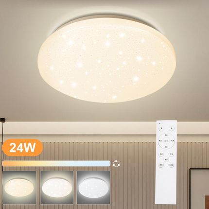 Jopassy 24W Led Lampa Sufitowa Oświetlenie Energooszczędne Lampy Zdalne Sterowanie Ściemnianie