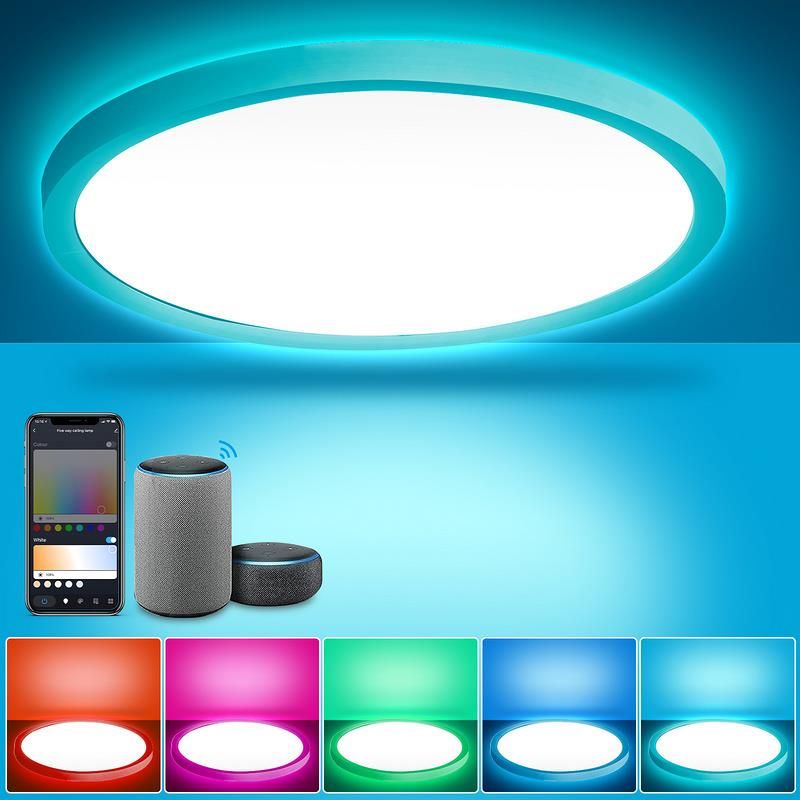 Yakimz 24W Inteligentna Lampa Sufitowa Led Z Bluetooth Rgb Do