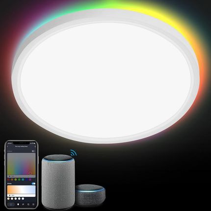 Jopassy 24W Inteligentna Lampa Sufitowa Led Na Klatkę Schodową 2040Lm Ściemnialna Rgb