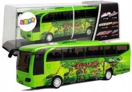 Leantoys Autobus Park Jurajski Dinozaury Zielony Z Naciągie