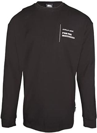 Gorilla Wear Boise Oversized Long Sleeve - zieleń wojskowa - wysokiej jakości z wytrzymałego i rozciągliwego materiału do kulturystyki i fitnessu, bar