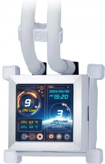 PC用ファン・クーラー Lian Li HydroShift LCD 360S White Lian Li HydroShift LCD 360 ARGB White 3x120mm - Chłodzenia