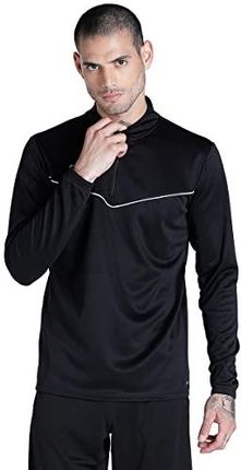 Puma Mężczyźni 657394 teamRISE 1/4 Zip Top Bluza, Puma Black/Puma White, XXL