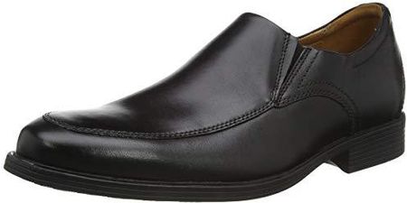 CLARKS - Mens Slip-on - 10 UK - Clarks Whiddon Step Black Leather - Black Leather - 6 UK - G