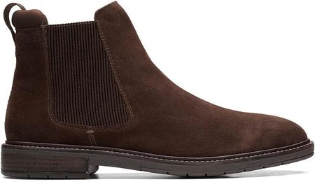 Clarks Clarkdale Hall męskie brązowe skórzane zamszowe kapcie Clarks Clarkdale Hall męskie brązowe skórzane zamszowe kapcie 41,5