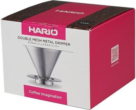 Hario Double Mesh Metal Dripper Metalowy Z Filtrem Grafitowy (2501010113) - zdjęcie 4