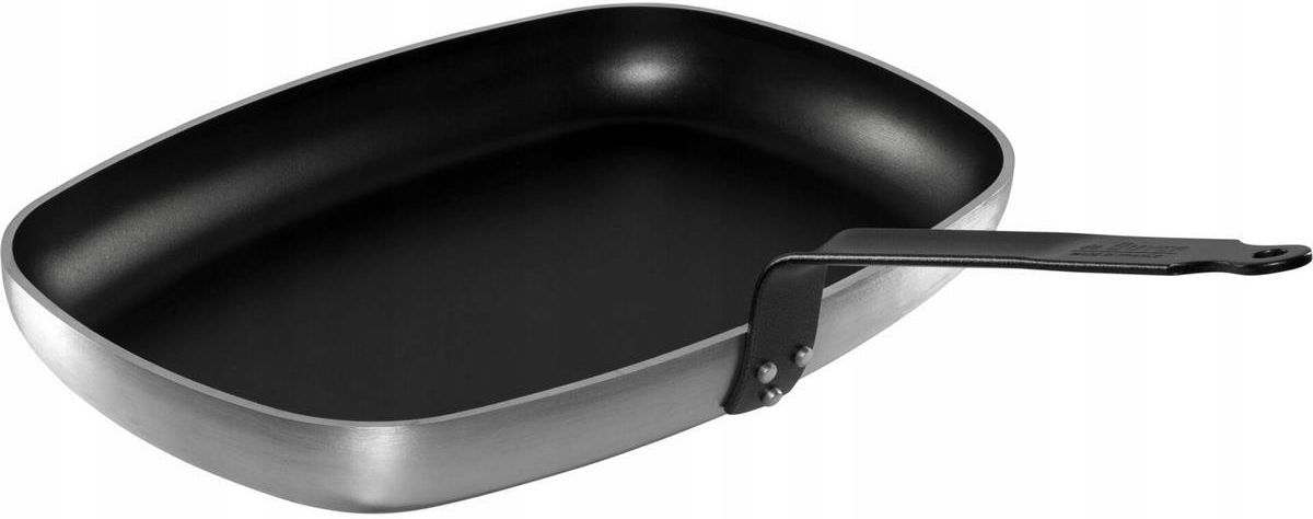 De Buyer Bratpfanne Choc Rechteckige Fischpfanne – 36 Cm, Aus Dickem Aluminium Mit 5-facher Beschichtung, Schwarz