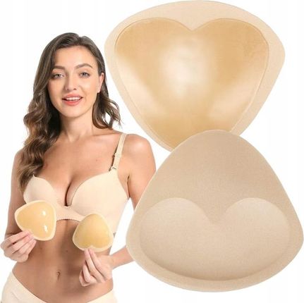Samoprzylepne Wkładki Push Up Do Stanika Silikon Gąbka Bikini Unoszą - zdjęcie 2