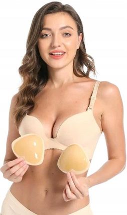 Samoprzylepne Wkładki Push Up Do Stanika Silikon Gąbka Bikini Unoszą - zdjęcie 5