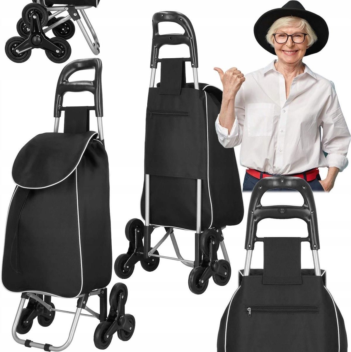 Wózek Na Zakupy Zakupowy Torba Na Kółkach Solidny Mocny