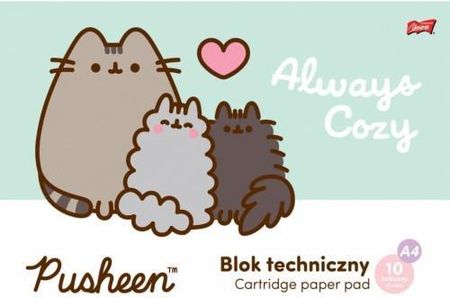 Unipap Blok Techniczny A4 10K Biały 190G. Pusheen