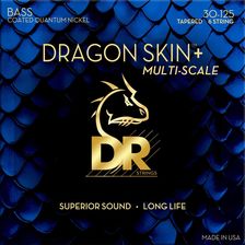 DR Strings Dragon Skin+ Coated Nickel 6-String Medium 30-125 Tapered Multi-Scale Struny do gitary basowej6-strunowej