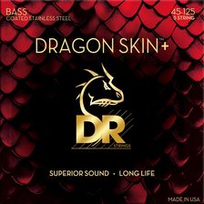 Zdjęcie DR Strings Dragon Skin+ Coated Steel 5-String Medium 45-125 Struny do gitary basowej 5-strunowej - Tykocin