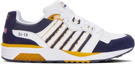 K-SWISS SI-18 RANNEL - Buty Męskie Skórzane Biało-Niebieskie 07920-856-M , Rozmiar: EU 45 UK 10.5