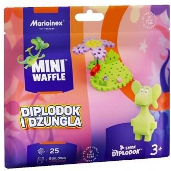 Marioinex Mini Waffle Smok Diplodok I Dżungla 25El.