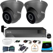 Zdjęcie Kenik Zestaw Monitoringu 2 Kamery 2Mpx Rejestrator 5W1 1Tb (Z36831K2) - Dobrodzień