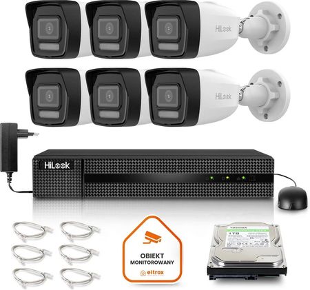 Hilook Zestaw Monitoringu By Hikvision 6 Kamer Ip Ipcam-B6-30Dl 6Mp Poe (Z48340B6)