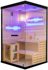 SAUNA FIŃSKA WYSOKOTEMPERATUROWA Z PIECEM LARK1/HARVIA 3,5KW 1-2 OSOBOWA 120x120 CM