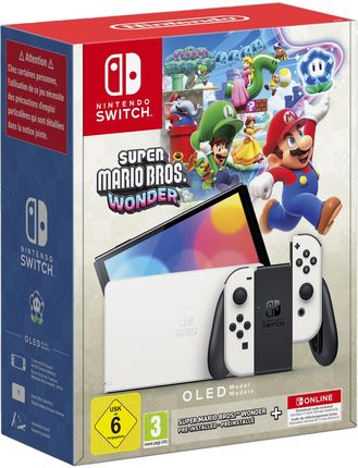 Nintendo Switch OLED White + Mario Wonder