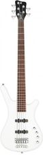 RockBass Corvette Basic, 5-String - Solid White High Polish gitara basowa