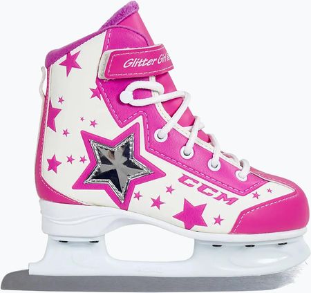 Łyżwy Dziecięce Ccm Glitter Girl White/Pink